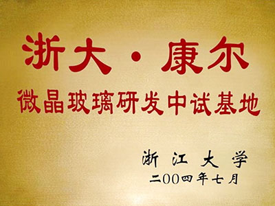 浙大康尔微晶玻璃研发中试基地2004